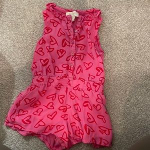 Heart print romper